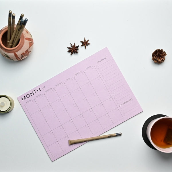 Buy Eco-friendly Tree Free Monthly Jotter | Light Purple | Shop Verified Sustainable Organizers & Planners on Brown Living™