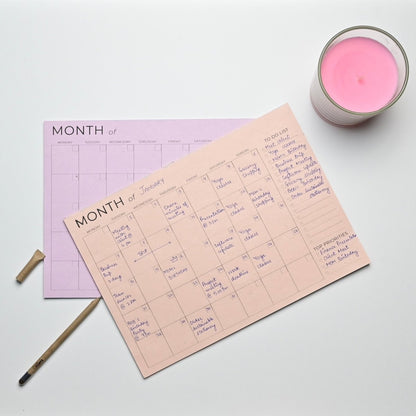 Eco - friendly Tree Free Monthly Jotter | Peach | Verified Sustainable by Brown Living™