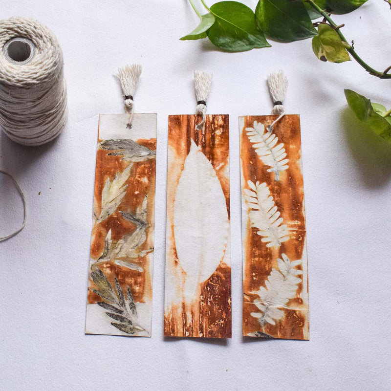 Buy Eco-printed Guava Journal-Bookmark Combo | Shop Verified Sustainable Products on Brown Living