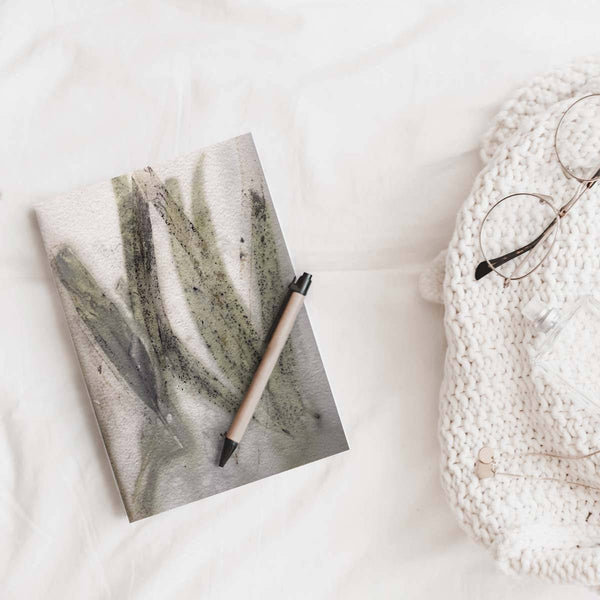 Buy Eco-printed Handmade Journal - Eucalyptus leaf print | Shop Verified Sustainable Notebooks & Notepads on Brown Living™