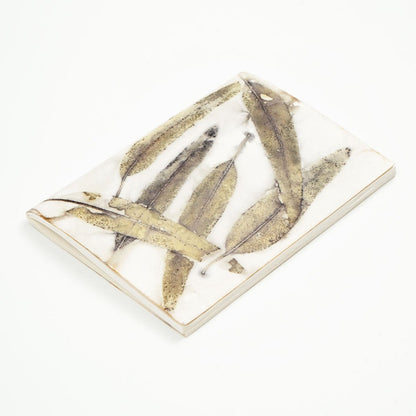 Eco - printed Handmade Journal - Eucalyptus leaf print | Verified Sustainable by Brown Living™