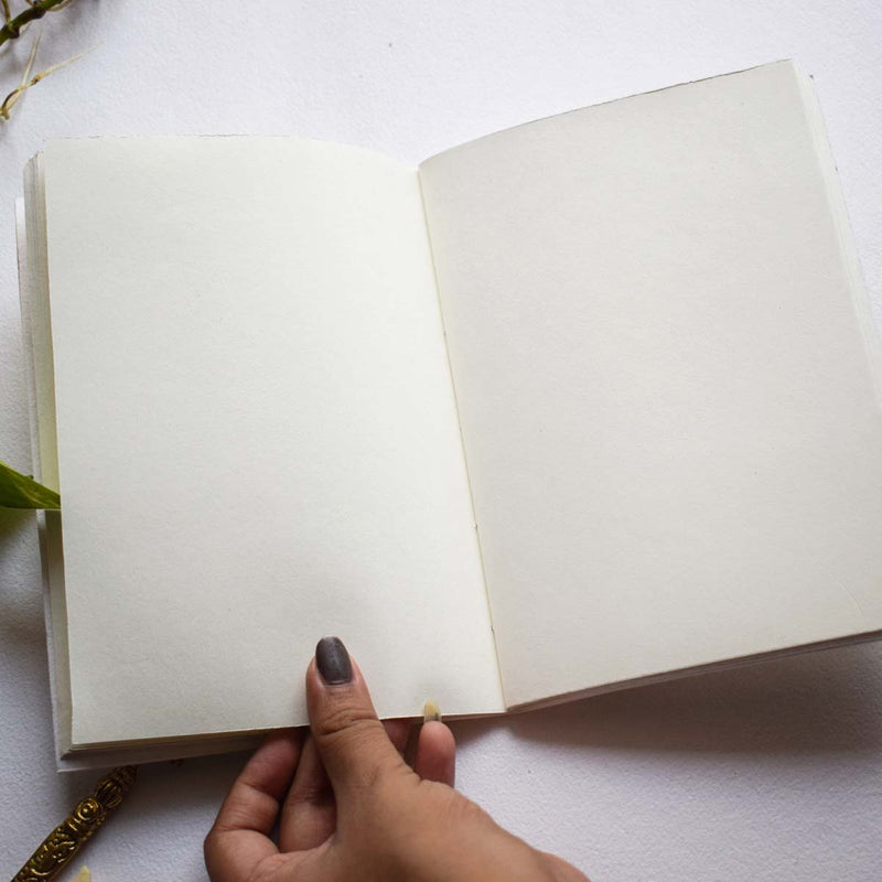 Buy Eco-printed Handmade Journal - Hibiscus vase print | Shop Verified Sustainable Products on Brown Living