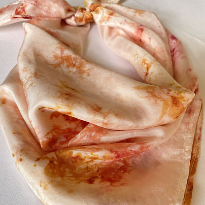 Eco - printed Silk Bandana - Multicolor | Verified Sustainable by Brown Living™