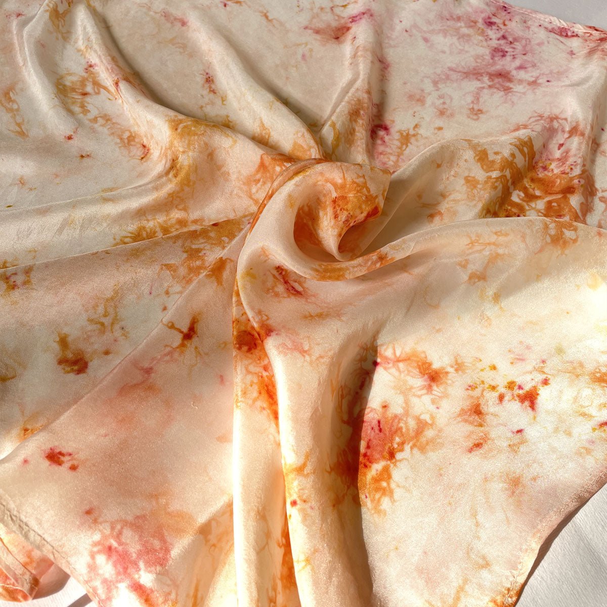 Eco - printed Silk Bandana - Multicolor | Verified Sustainable by Brown Living™