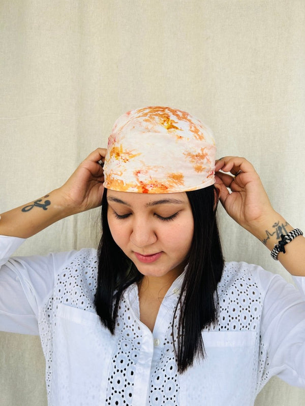 Buy Eco-printed Silk Bandana - Multicolor | Shop Verified Sustainable Womens Accessories on Brown Living™