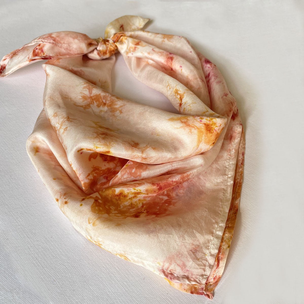 Eco - printed Silk Bandana - Multicolor | Verified Sustainable by Brown Living™