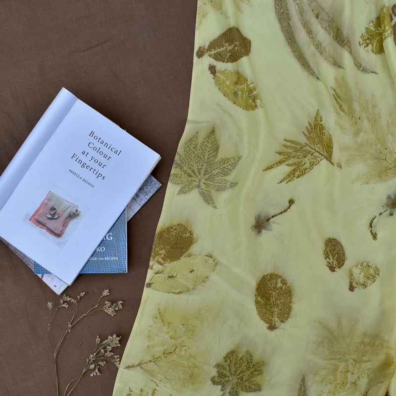 Buy Eco-Printed Silk Scarves | Shop Verified Sustainable Womens Scarf on Brown Living™