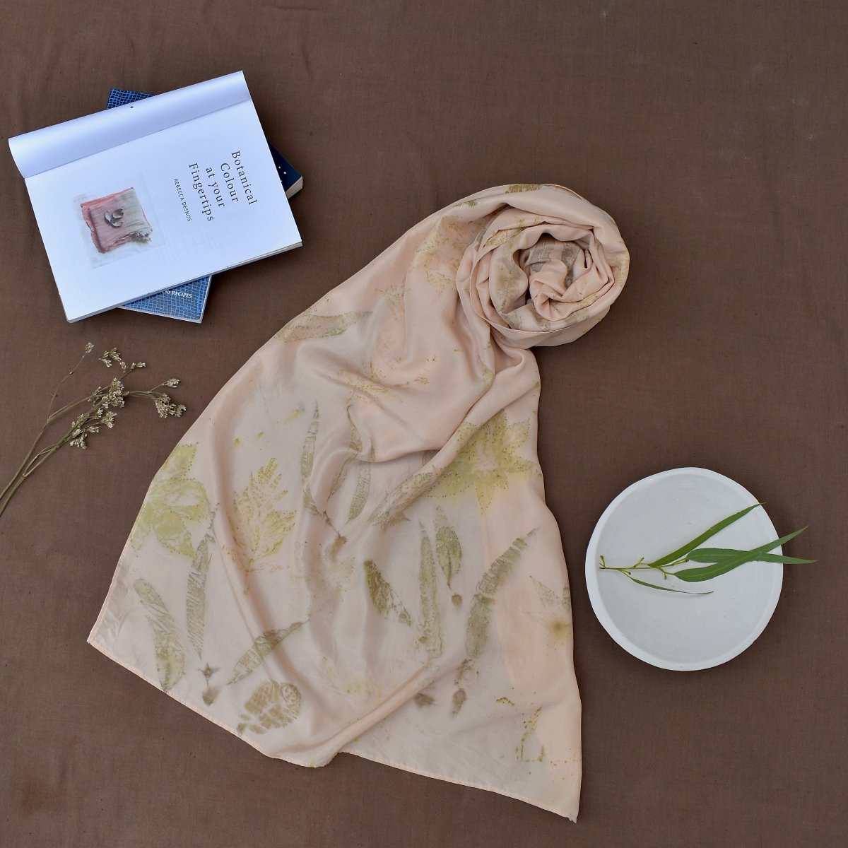 Eco - Printed Silk Scarves | Verified Sustainable by Brown Living™