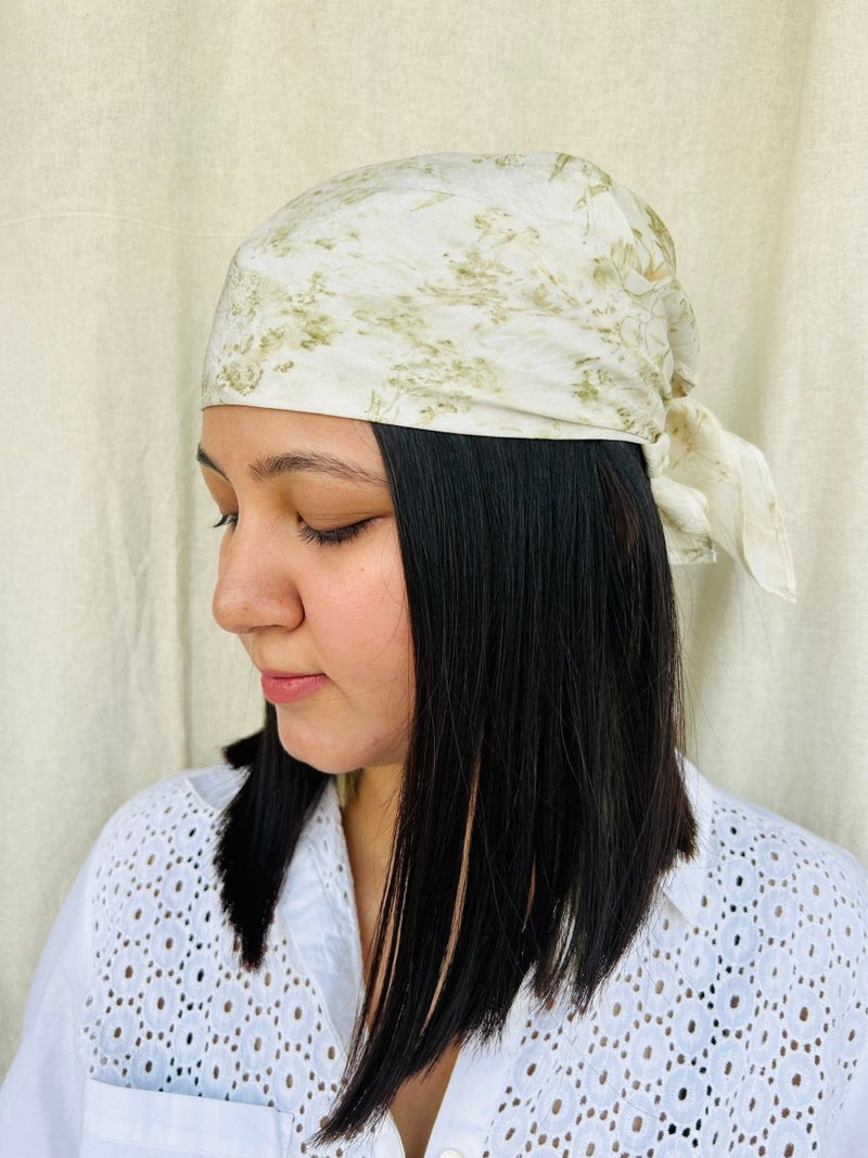 Buy Eco-printed Wild Flower Bandana | Shop Verified Sustainable Womens Accessories on Brown Living™
