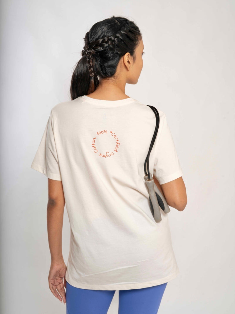 Ecocentric- 100% Organic Cotton Unisex Tee - White | Verified Sustainable Womens T-Shirt on Brown Living™