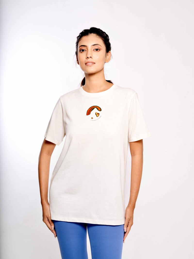 Ecocentric- 100% Organic Cotton Unisex Tee - White | Verified Sustainable Womens T-Shirt on Brown Living™