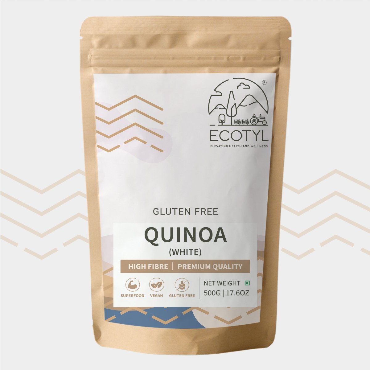 Quinoa (White) | Gluten Free | High Protein | 500g | Verified Sustainable by Brown Living™