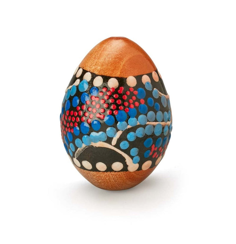 Buy Egg Shaker Painted- Blue Dotted | Shop Verified Sustainable Products on Brown Living