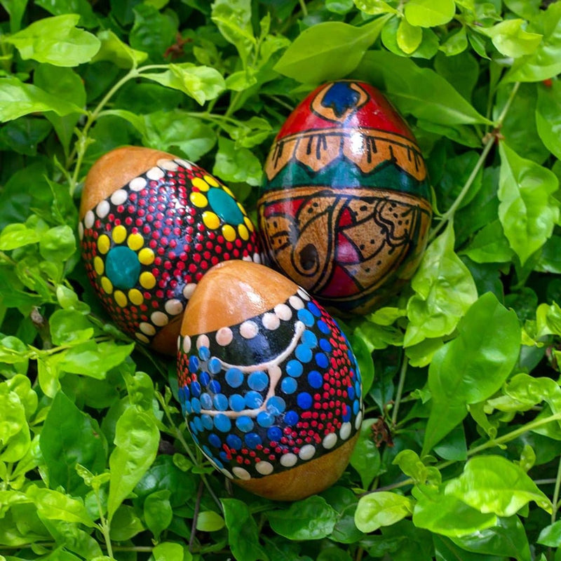 Buy Egg Shaker Painted- Red Dotted | Shop Verified Sustainable Products on Brown Living