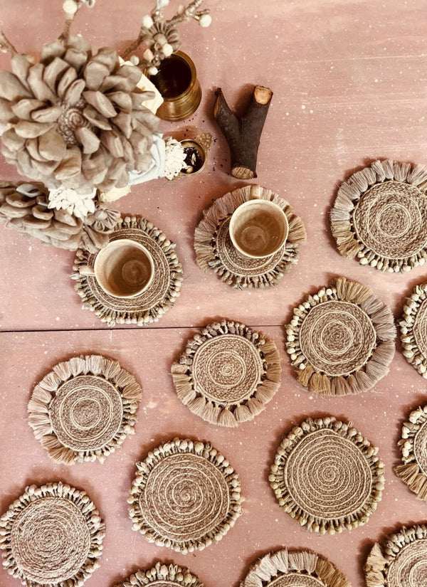 Buy Ek Rang - Colour of Skin Coasters-Handcrafted, Set of 6 | Shop Verified Sustainable Table Decor on Brown Living™