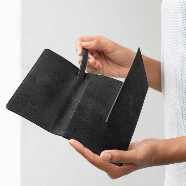 Buy Ela Trifold wallet - Black | Shop Verified Sustainable Womens Wallet on Brown Living™