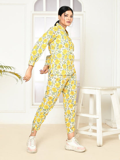 Elaura Handprinted Cotton Co - Ord Sets Women – Womens Co - Ord Sets by Expressions By UV available on Brown Living™. S . SKU: UVBLISSCOY0015 - S_24BL1779. Img 6.