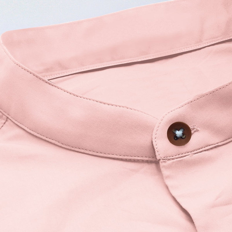 Buy Elegant Hemp Shirt in Light Pink | Shop Verified Sustainable Products on Brown Living