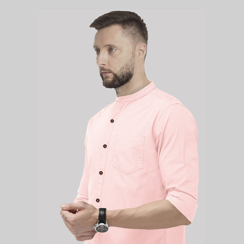 Buy Elegant Hemp Shirt in Light Pink | Shop Verified Sustainable Mens Shirt on Brown Living™