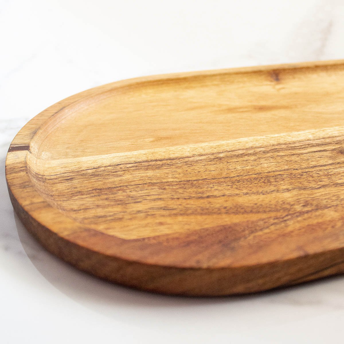 Elliptical Wooden Tray | Verified Sustainable by Brown Living™