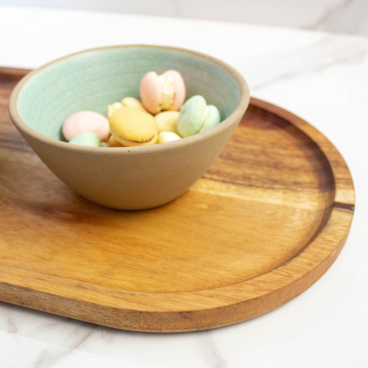 Elliptical Wooden Tray | Verified Sustainable by Brown Living™