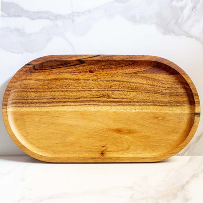 Elliptical Wooden Tray | Verified Sustainable by Brown Living™