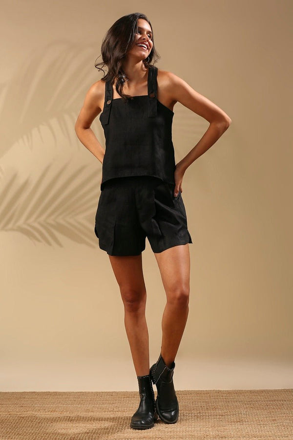 Buy Elm Dungaree Top - Black | Shop Verified Sustainable Products on Brown Living