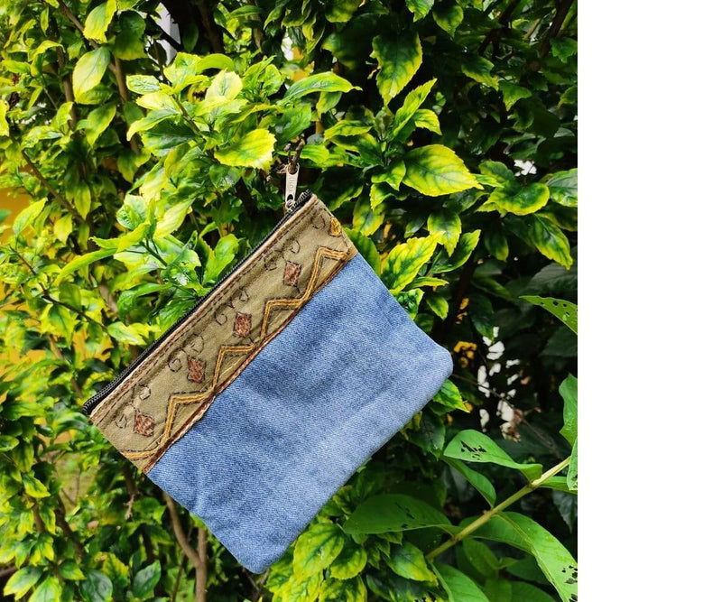 Buy Embroidered Denim Purse | Shop Verified Sustainable Womens Bag on Brown Living™
