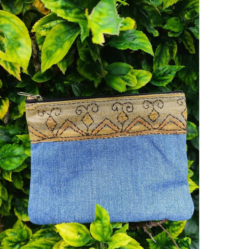 Bijoux de Ja Vintage Blue Denim Jeans Pants Women Top Handle Handbag Purse  (3CH): Handbags: Amazon.com