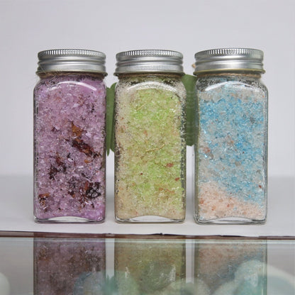 Epsom Bath Salts with Himalayan Pink Salt crystals and Aromatic Essential Oils - Set of 3 | Verified Sustainable by Brown Living™