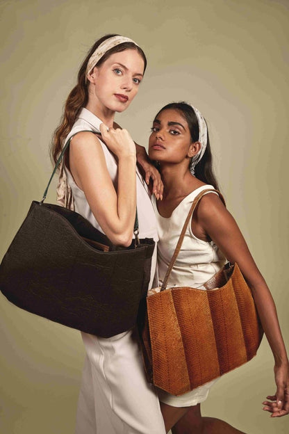 Esmeralda Tote Bag | Made with Vegan Pinatex Leather | Verified Sustainable by Brown Living™