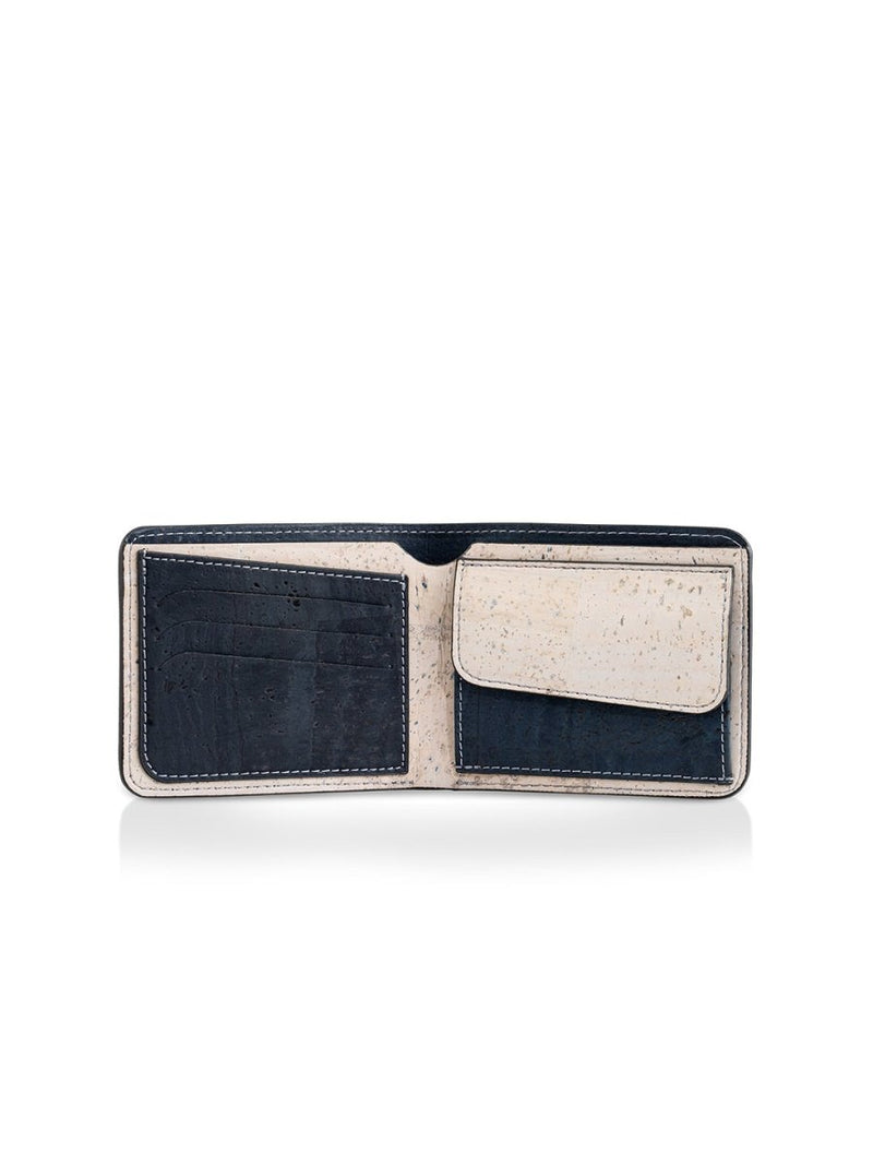 Buy Evaan Men's Bi-Fold Cork Wallet - Prussian Blue | Shop Verified Sustainable Products on Brown Living