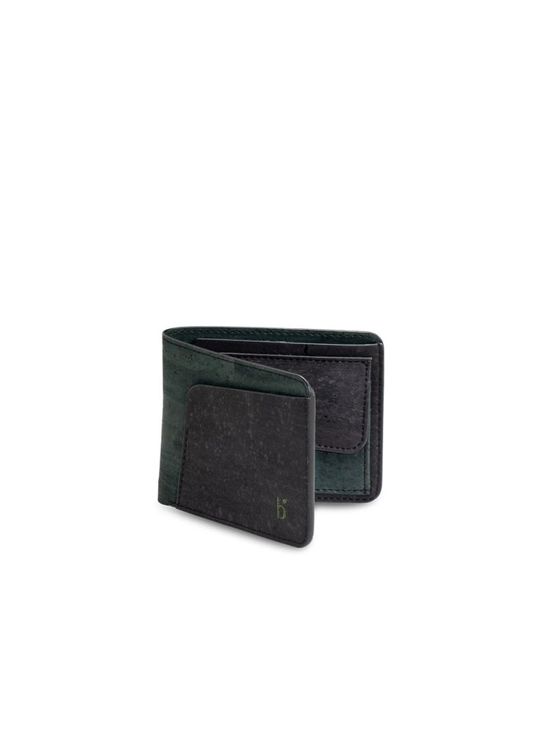 Buy Evaan Men's Bi-Fold Cork Wallet - Sacramento Green | Shop Verified Sustainable Products on Brown Living