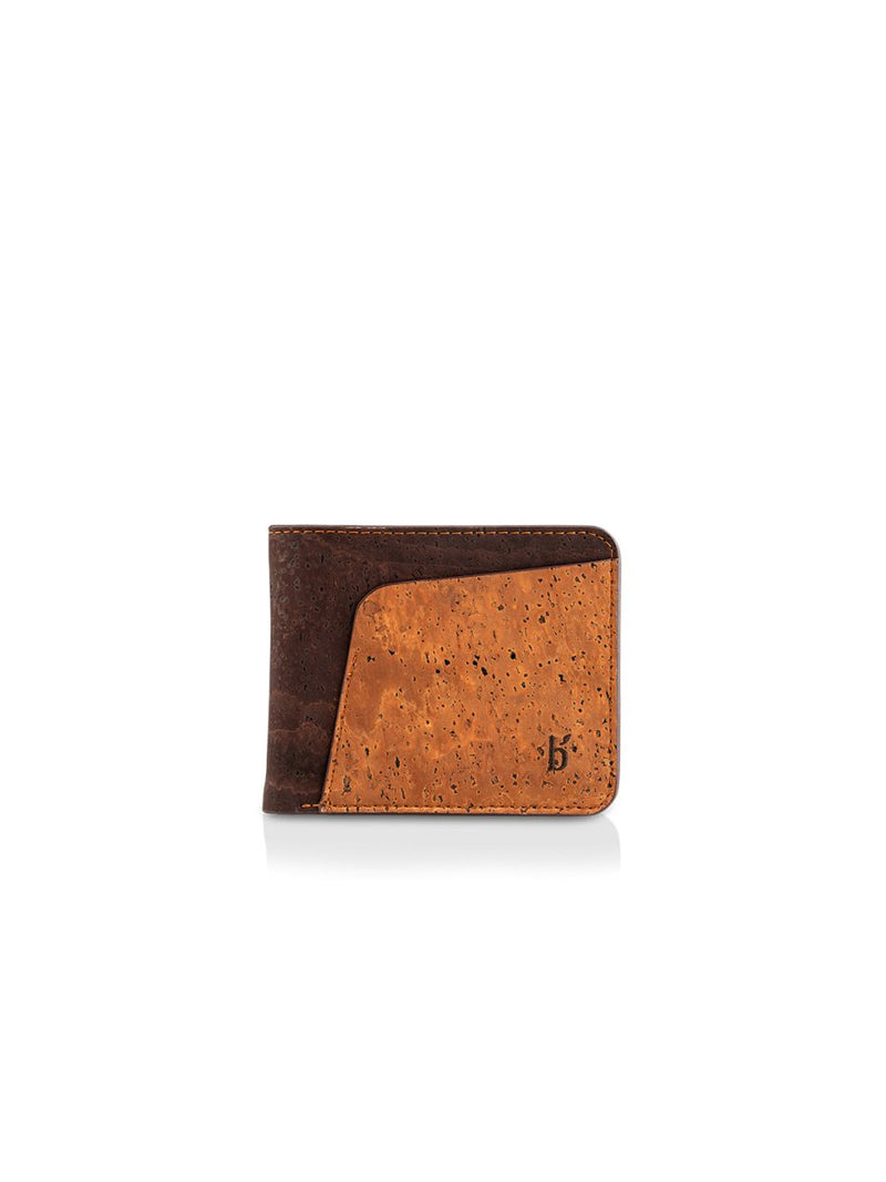 Buy Evaan Men's Bi-Fold Cork Wallet - Woodland Brown | Shop Verified Sustainable Mens Wallet on Brown Living™