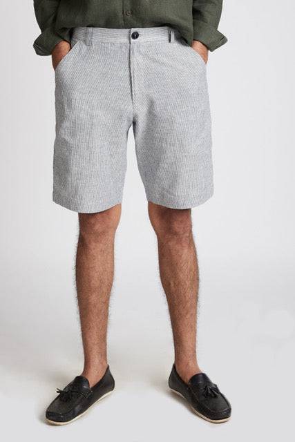 Buy Evanescent Patch Pocket Shorts Blue Stripes | Shop Verified Sustainable Mens Shorts on Brown Living™