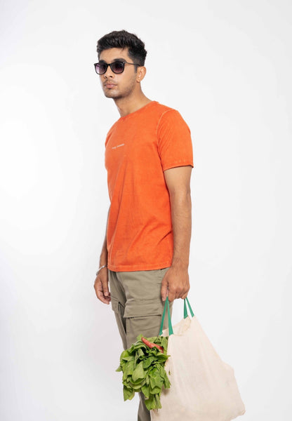 Evoke - 100% Organic Cotton Unisex T-shirt - Orange | Verified Sustainable by Brown Living™