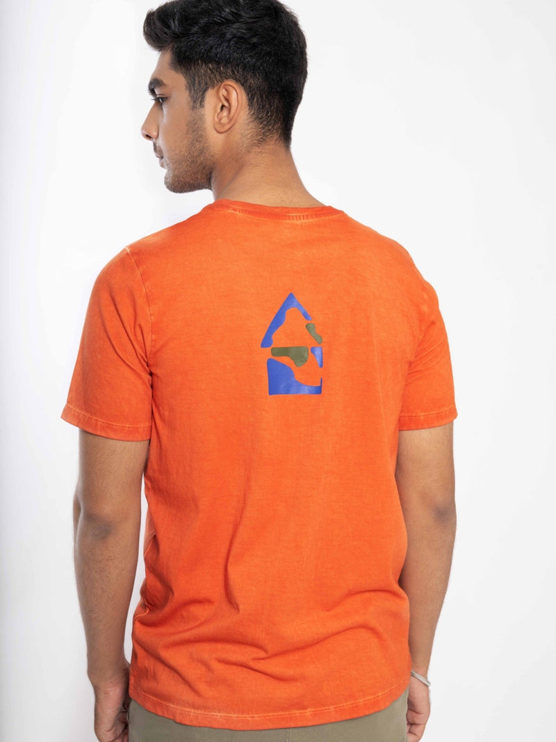 Evoke- 100% Organic Cotton Unisex T-shirt- Orange | Verified Sustainable Womens T-Shirt on Brown Living™