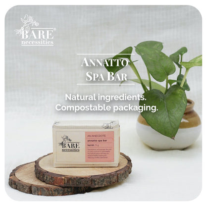 Exfoliating Annatto and Detoxifying Neem Bathing Bar for Dry Skin - 75g | Verified Sustainable by Brown Living™