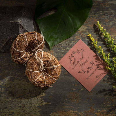 Exfoliating Body Scrubber | Handwoven Vetiver Khas Roots | Set of 2 – Bath Accessories on Brown Living™. SKU: TBB - 38. Img 3.