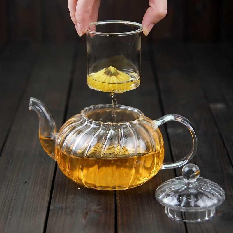 Buy Exquisite Victorian Glass Kettle With Infuser - A Must-Have for Tea Lovers | Shop Verified Sustainable Beverage Accessories on Brown Living™
