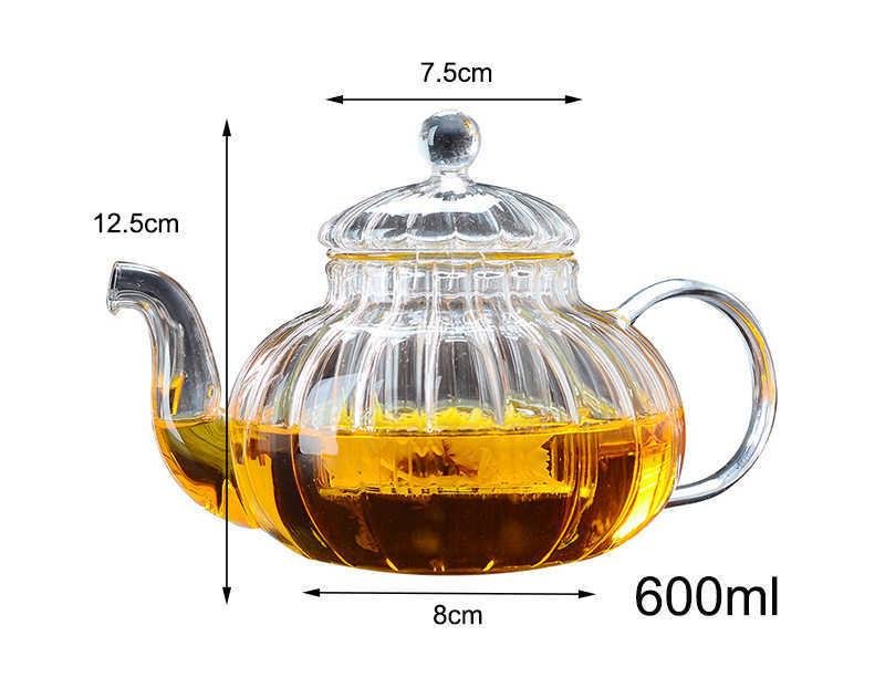 Exquisite Victorian Glass Kettle With Infuser - A Must - Have for Tea Lovers | Verified Sustainable by Brown Living™