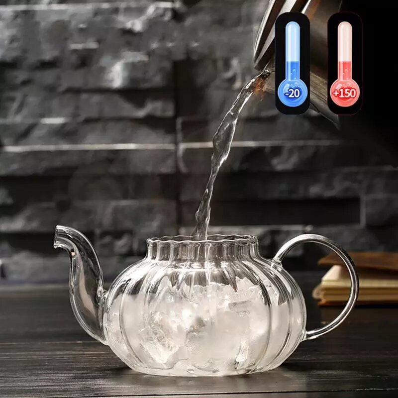 Exquisite Victorian Glass Kettle With Infuser - A Must - Have for Tea Lovers | Verified Sustainable by Brown Living™