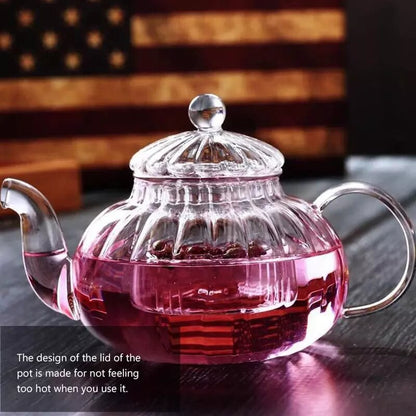 Exquisite Victorian Glass Kettle With Infuser - A Must - Have for Tea Lovers | Verified Sustainable by Brown Living™