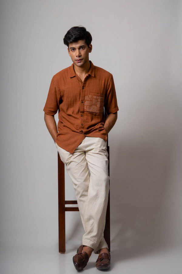 Buy Extra Fabric Flap Shirt | Shop Verified Sustainable Mens Shirt on Brown Living™