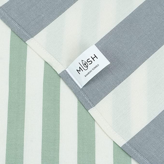 Buy Extra Large Cabana Turkish Towel - Grey, Blue, Green, 2 | Shop Verified Sustainable Products on Brown Living