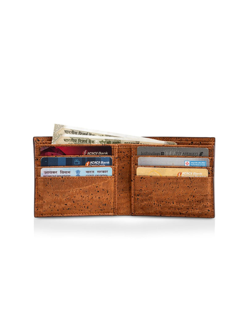 Buy Ezra Men's Cork Bi-Fold Wallet - Sacramento Green | Shop Verified Sustainable Mens Wallet on Brown Living™