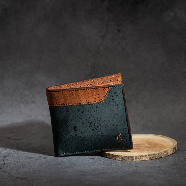 Buy Ezra Men's Cork Bi-Fold Wallet - Sacramento Green | Shop Verified Sustainable Products on Brown Living