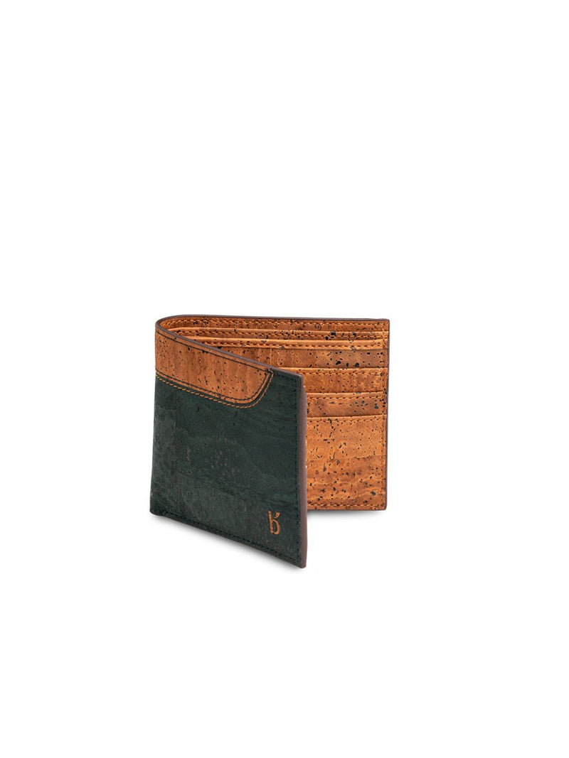 Buy Ezra Men's Cork Bi-Fold Wallet - Sacramento Green | Shop Verified Sustainable Mens Wallet on Brown Living™