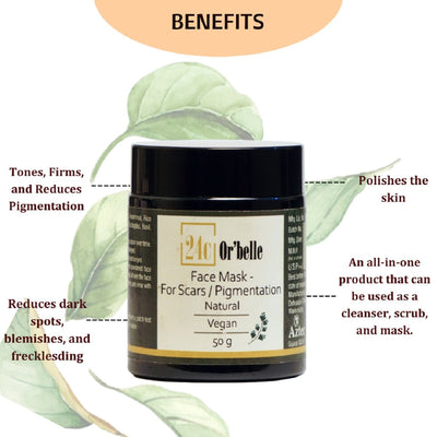 Face Mask for Scars & Pigmentation – Face Pack on Brown Living™. SKU: SKIE04. Img 4.