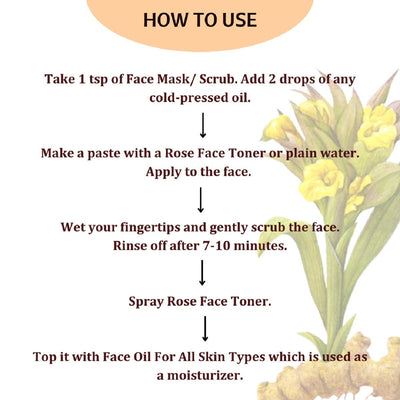 Face Mask Scrub - Pure, Organic Exfoliation – Face Pack on Brown Living™. SKU: SKIE12. Img 5.